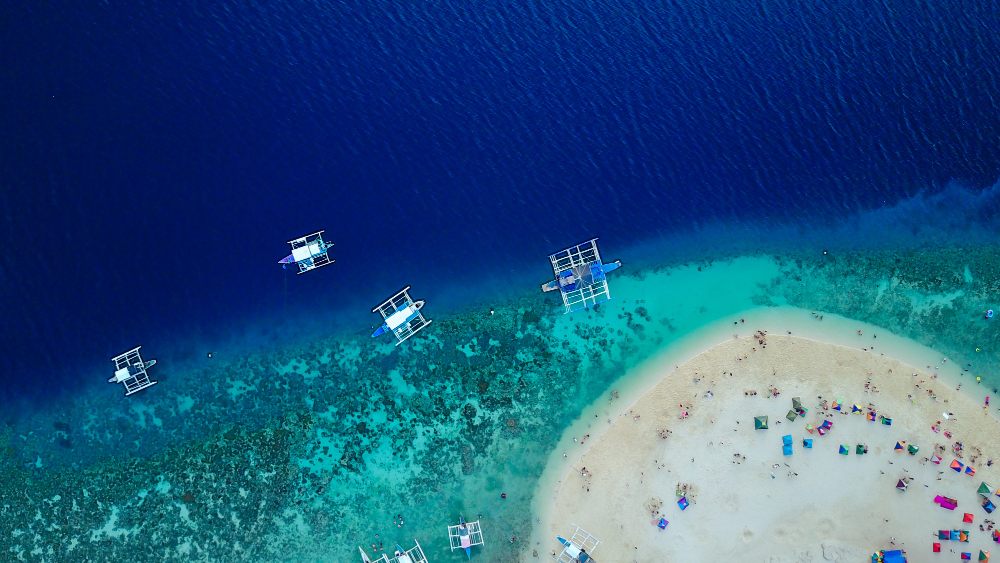 Tropical coastline in the Philippines