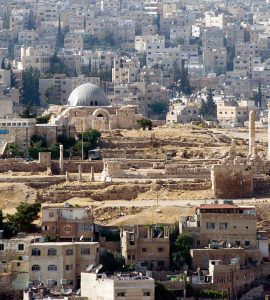 Roman columns of the Temple of Hercules on the Amman Citadel hill