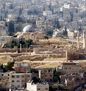 Roman columns of the Temple of Hercules on the Amman Citadel hill