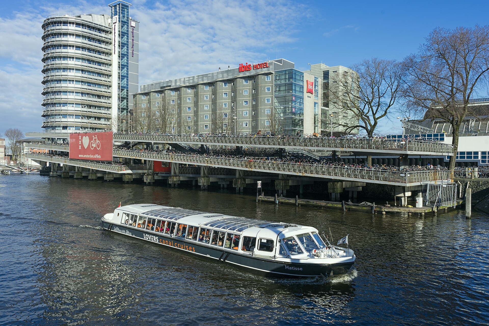 Multi-storey bicycle parking beside Amsterdam Centraal station