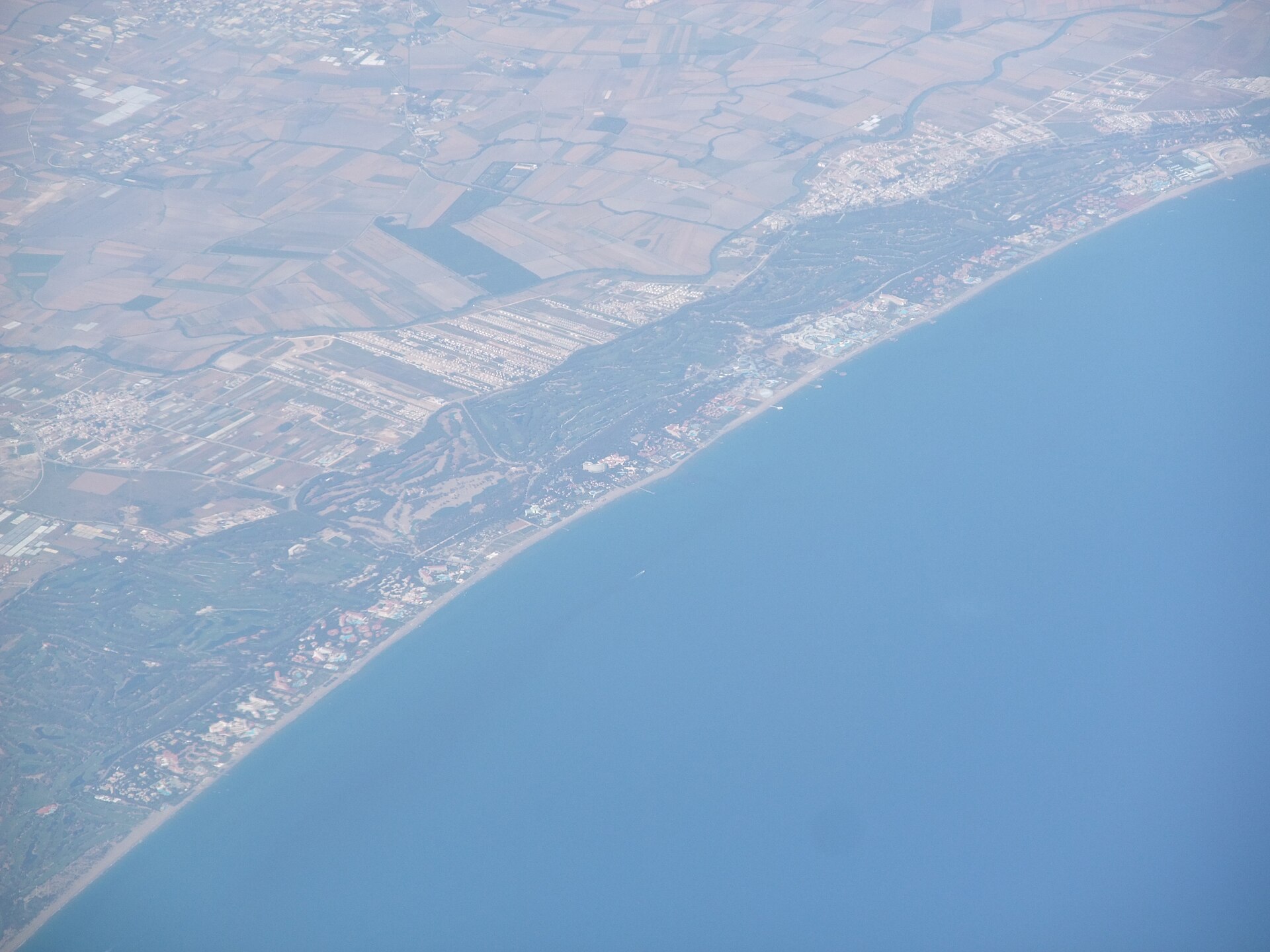 Mediterranean coastline near Belek on Turkey southern shore