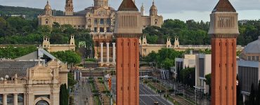 Avinguda de la Reina Maria Cristina in Barcelona, Spain
