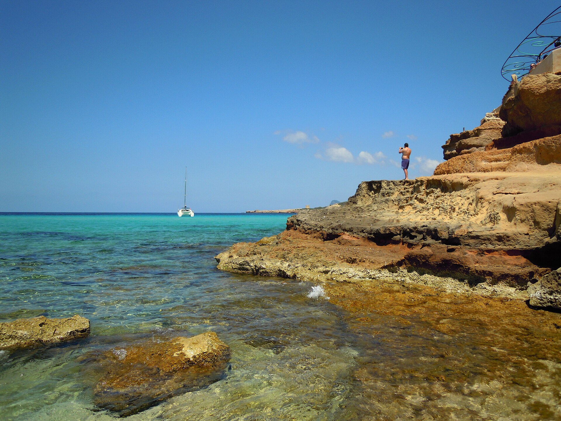 Cala Conta beach on the west coast of Ibiza