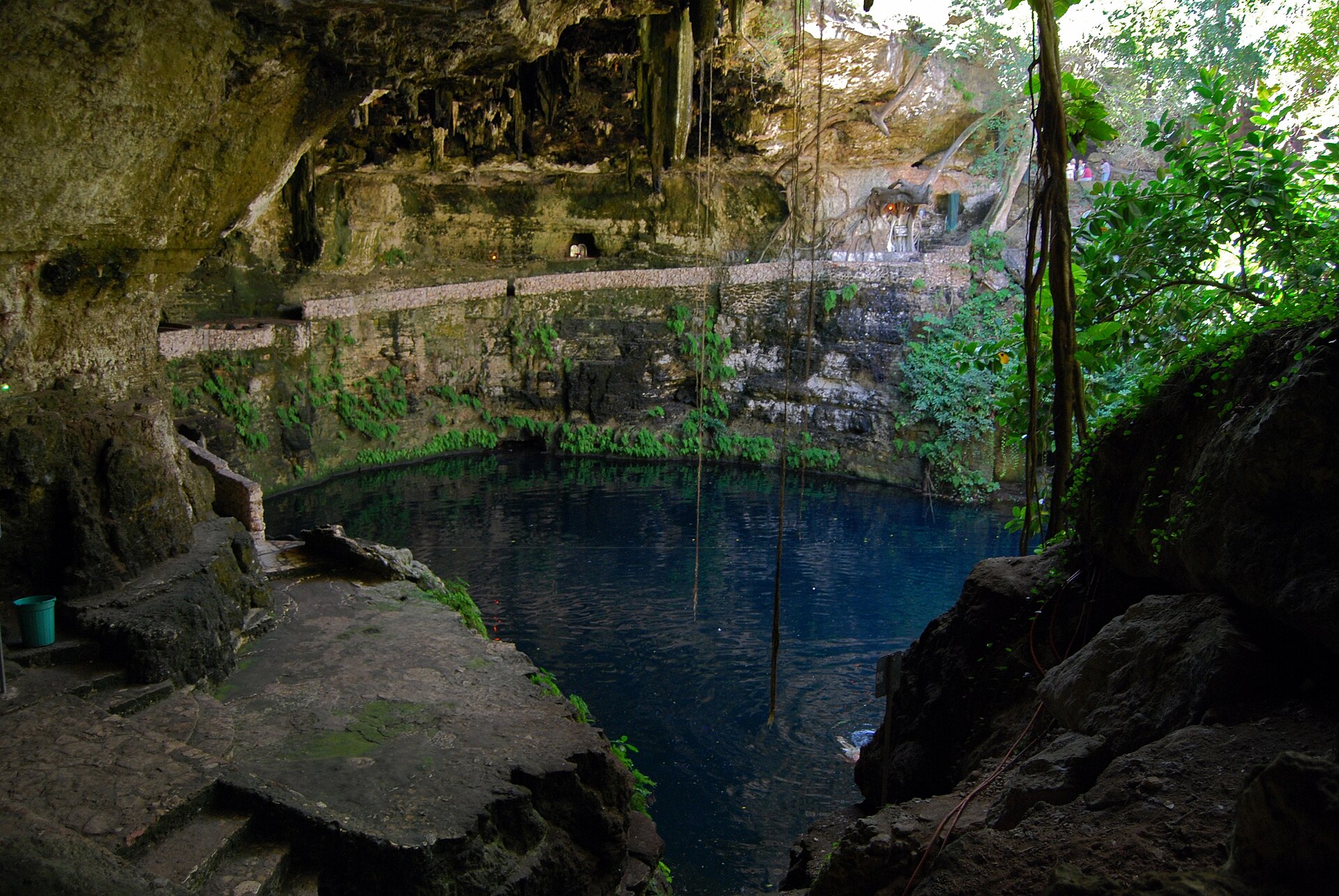 The open cenote Zaci in Valladolid, Yucatan