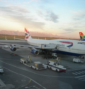 The terminal building at Cape Town International Airport