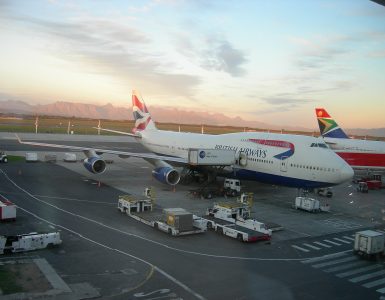 The terminal building at Cape Town International Airport