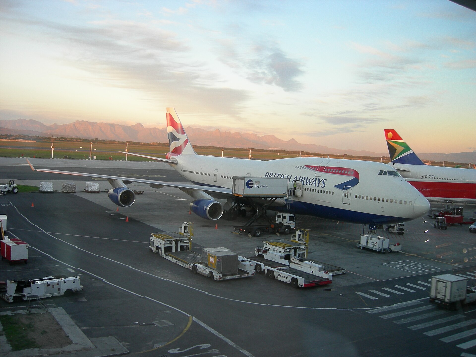 The terminal building at Cape Town International Airport
