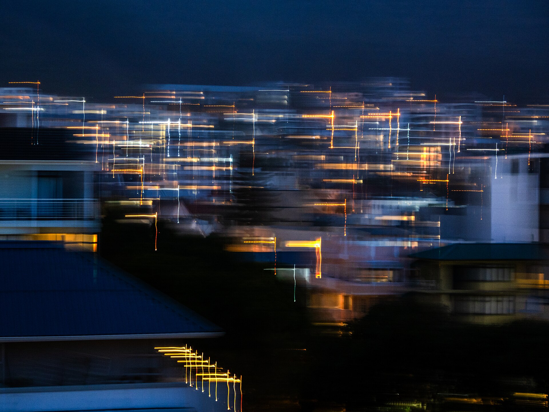 The Sea Point seafront in Cape Town at night