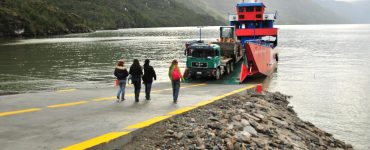 Gravel section of the Carretera Austral winding through Chilean Patagonia