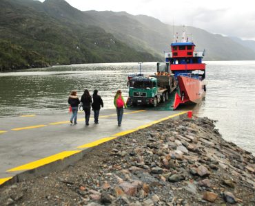 Gravel section of the Carretera Austral winding through Chilean Patagonia