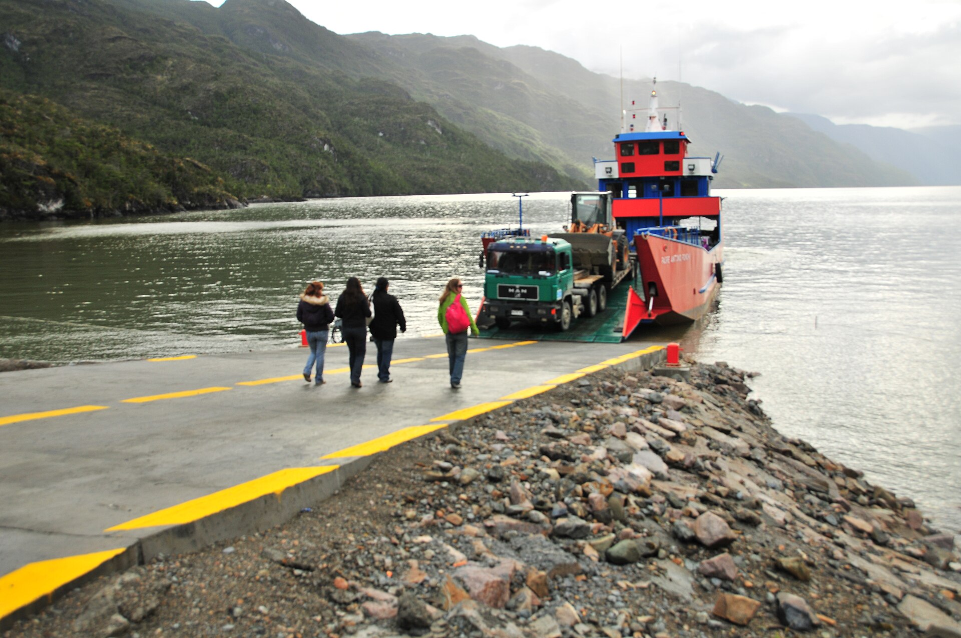 Gravel section of the Carretera Austral winding through Chilean Patagonia