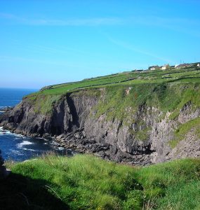 View over the Atlantic coastline from Dunbeg Fort on the Dingle Peninsula