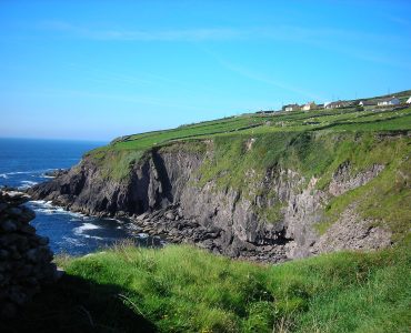 View over the Atlantic coastline from Dunbeg Fort on the Dingle Peninsula