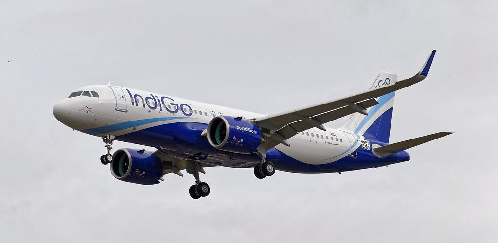 An IndiGo Airbus A320, the backbone aircraft of India domestic flights