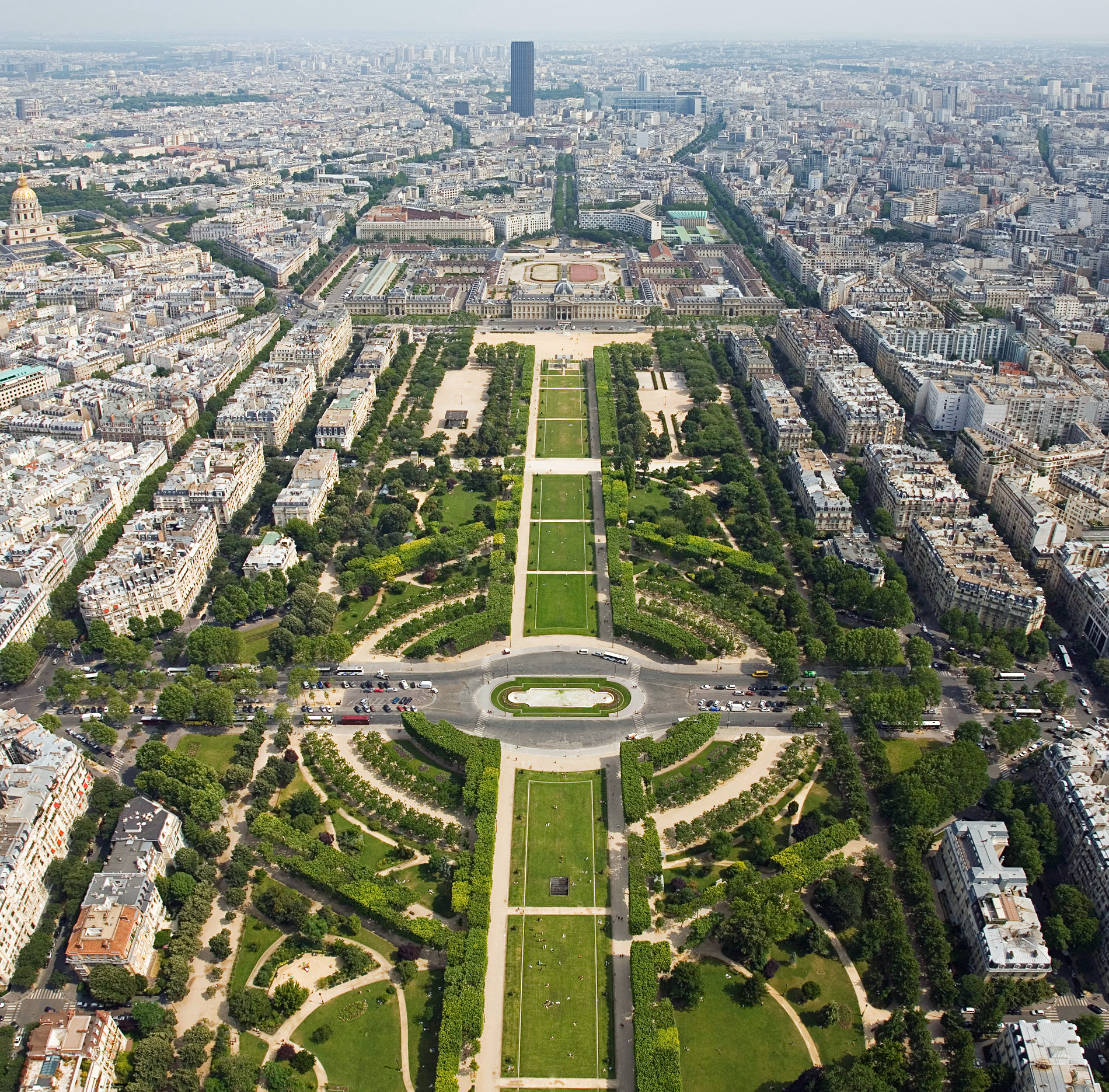 The Eiffel Tower seen from the Champ de Mars