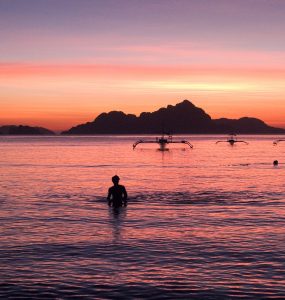 Limestone cliffs and lagoon in El Nido, Palawan, Philippines