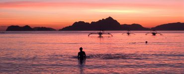 Limestone cliffs and lagoon in El Nido, Palawan, Philippines