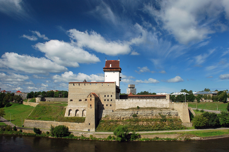 Narva Castle on the Estonian side of the Narva river