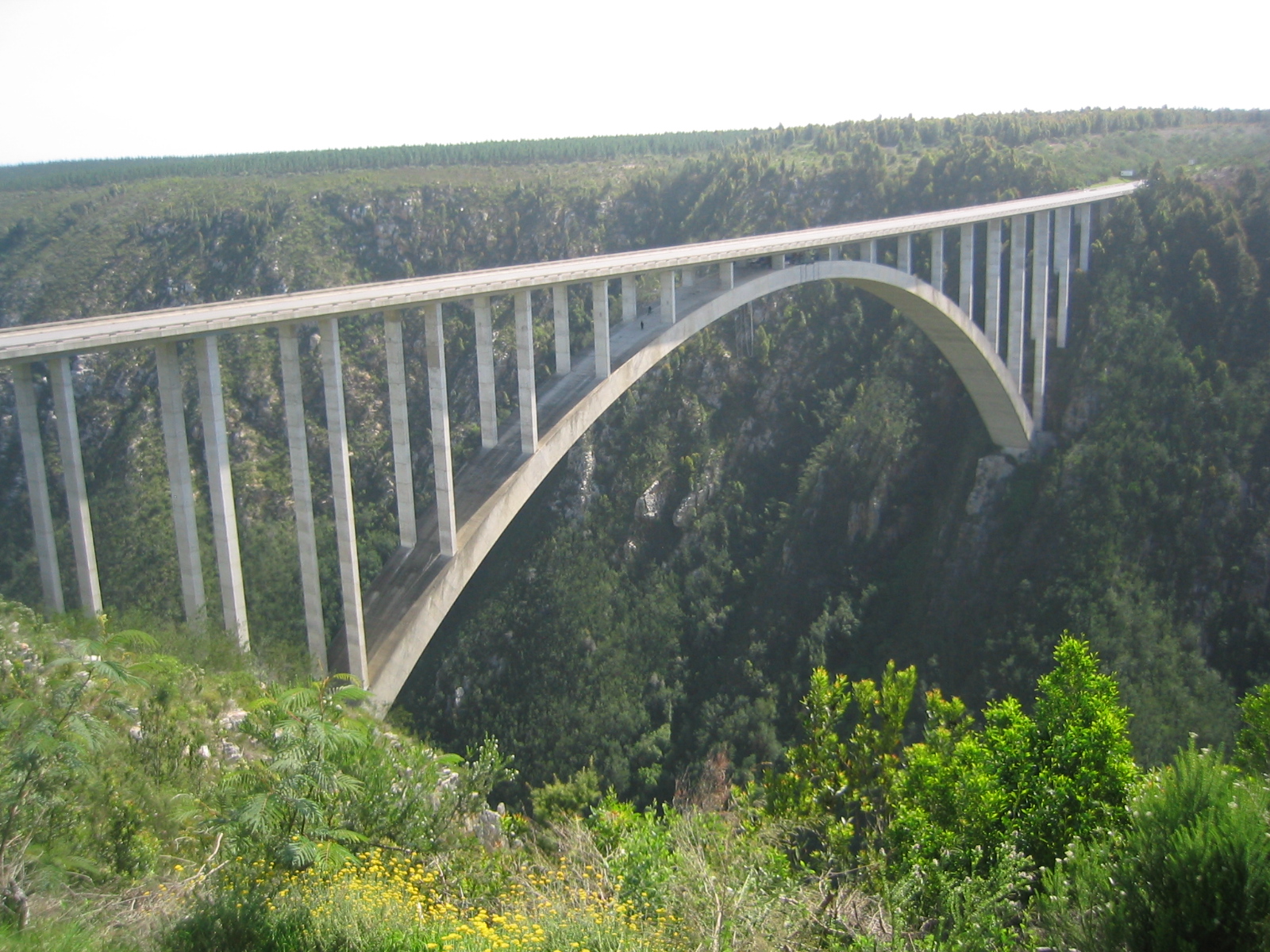 The Bloukrans Bridge carrying the N2 over the Bloukrans River gorge on the Garden Route