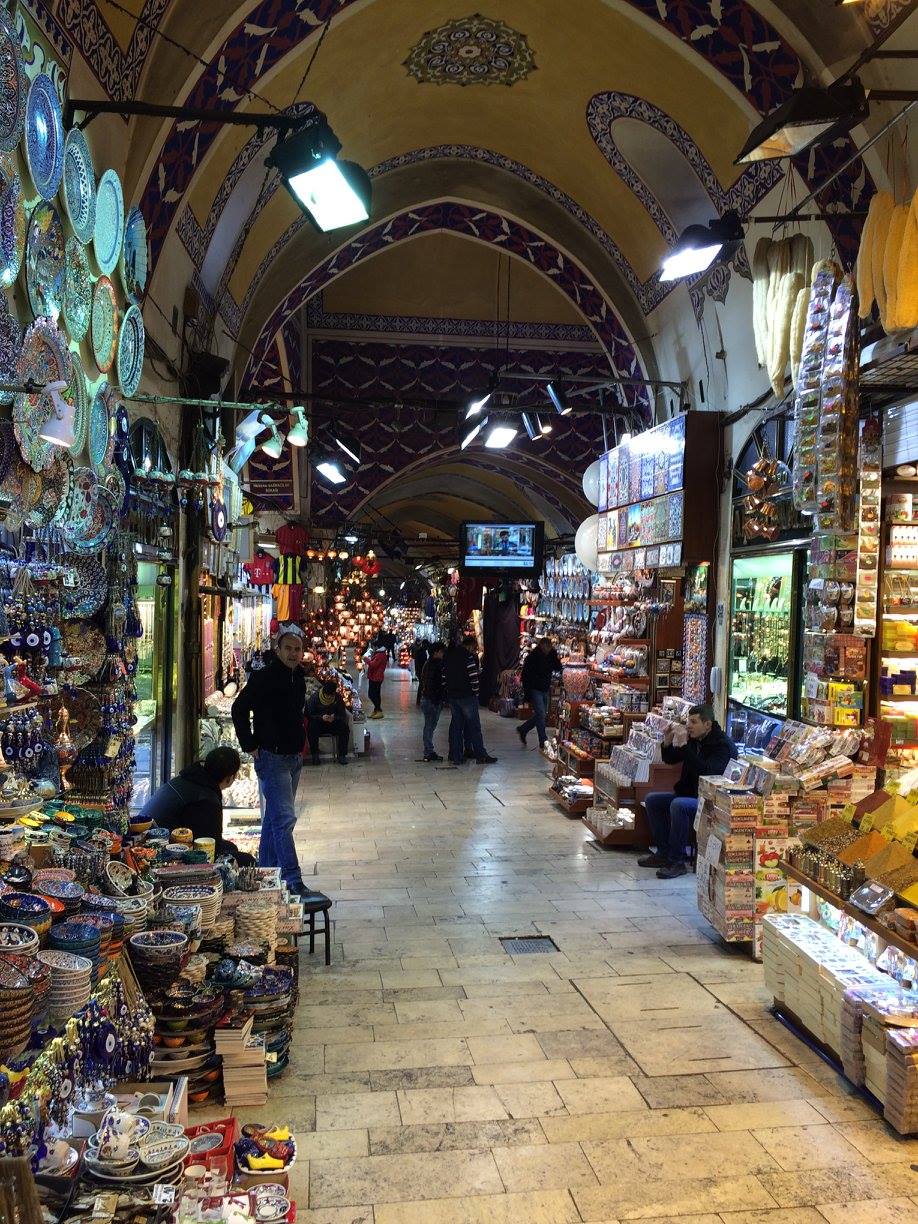 A vaulted lane inside the Grand Bazaar