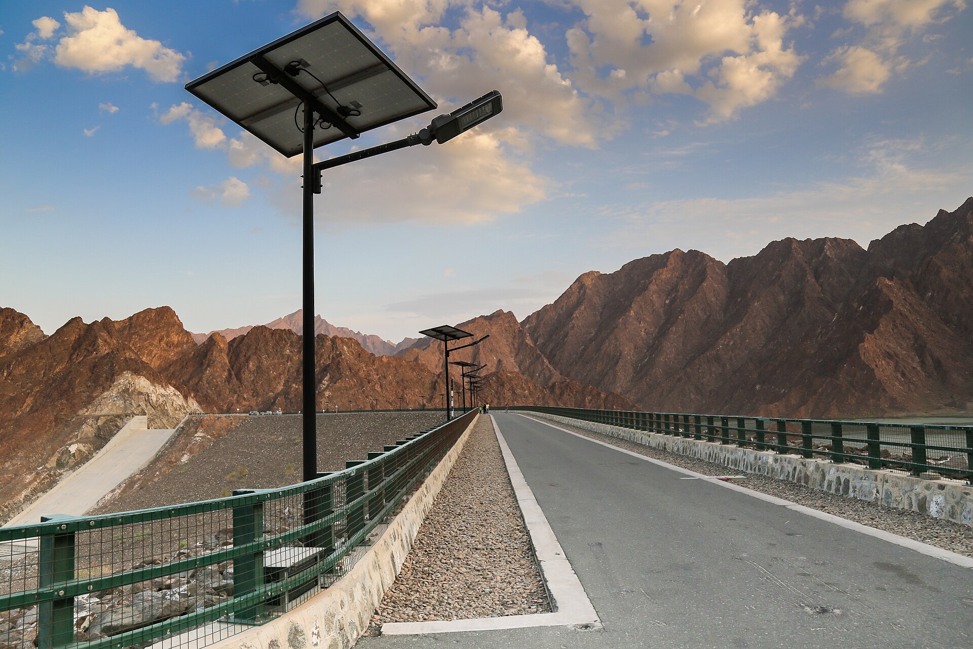 Mountain road leading to Hatta Dam in the Dubai emirate