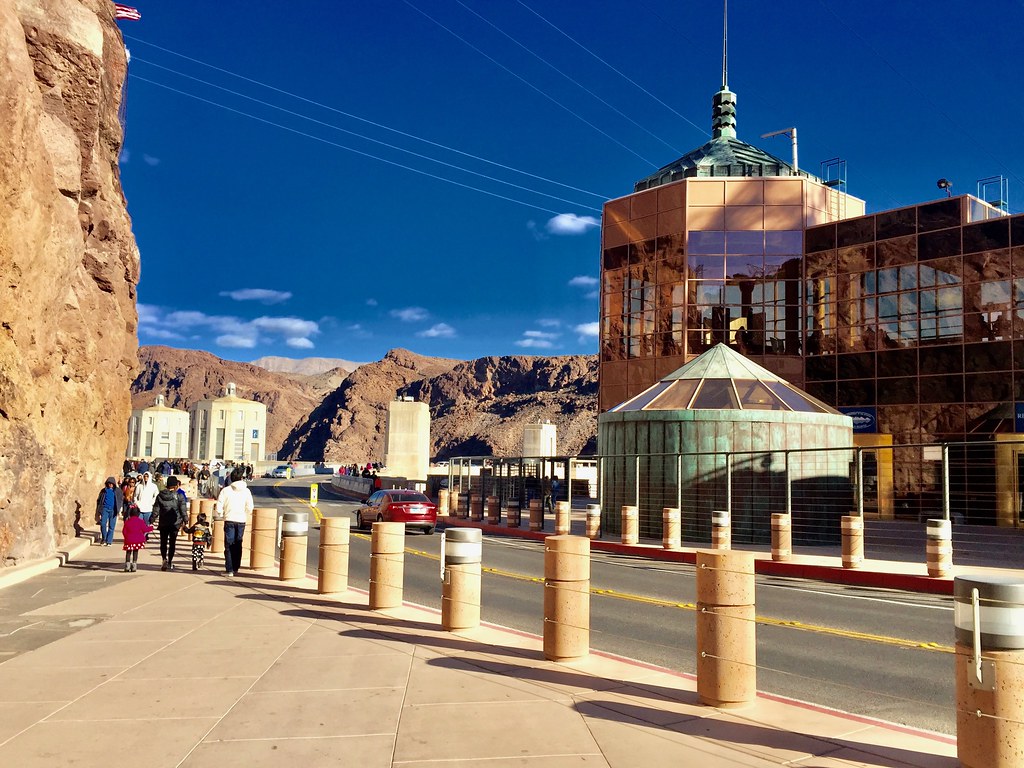 The Hoover Dam on the Nevada–Arizona border