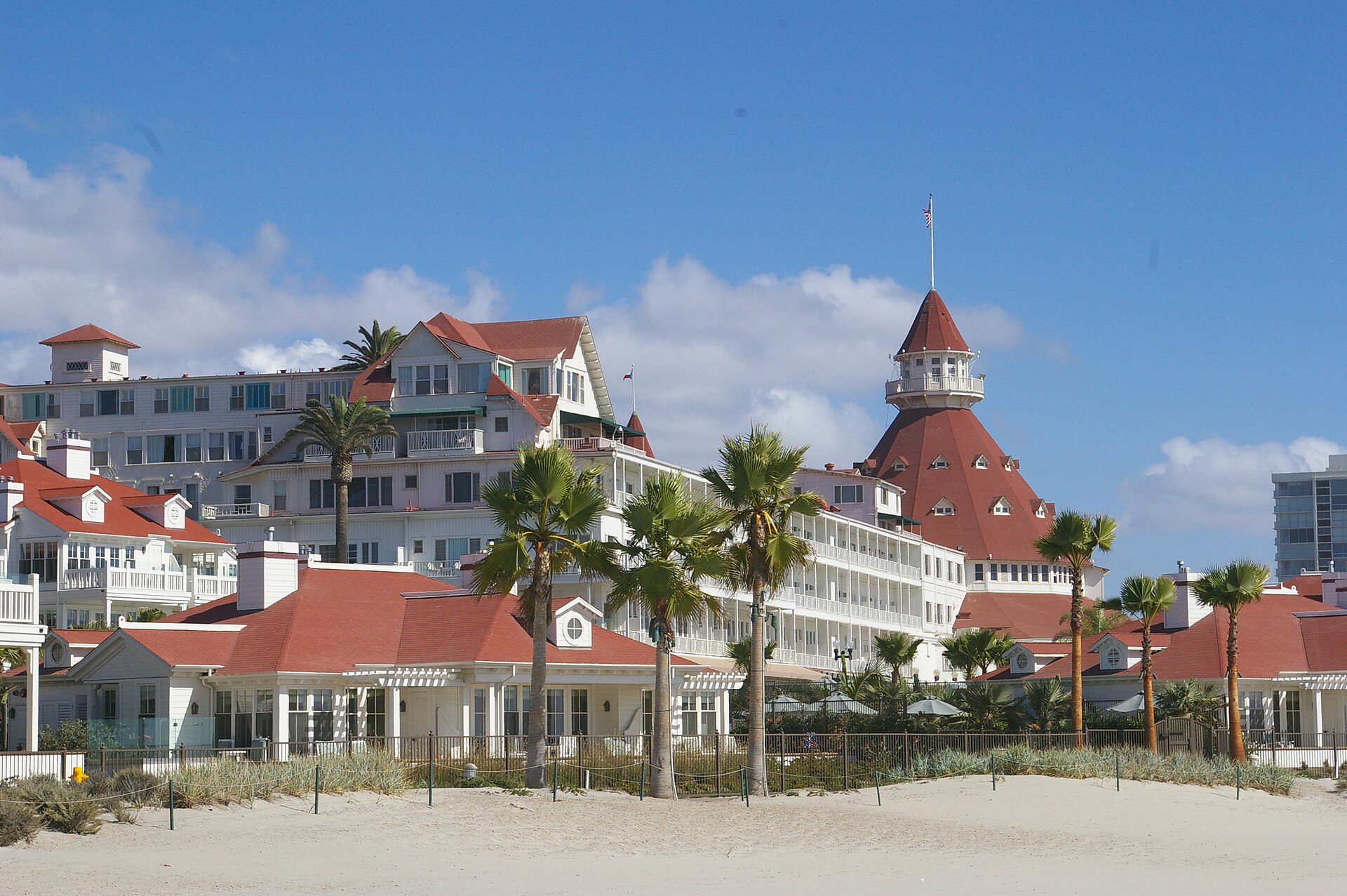 Hotel del Coronado seen from the beach on Coronado Island