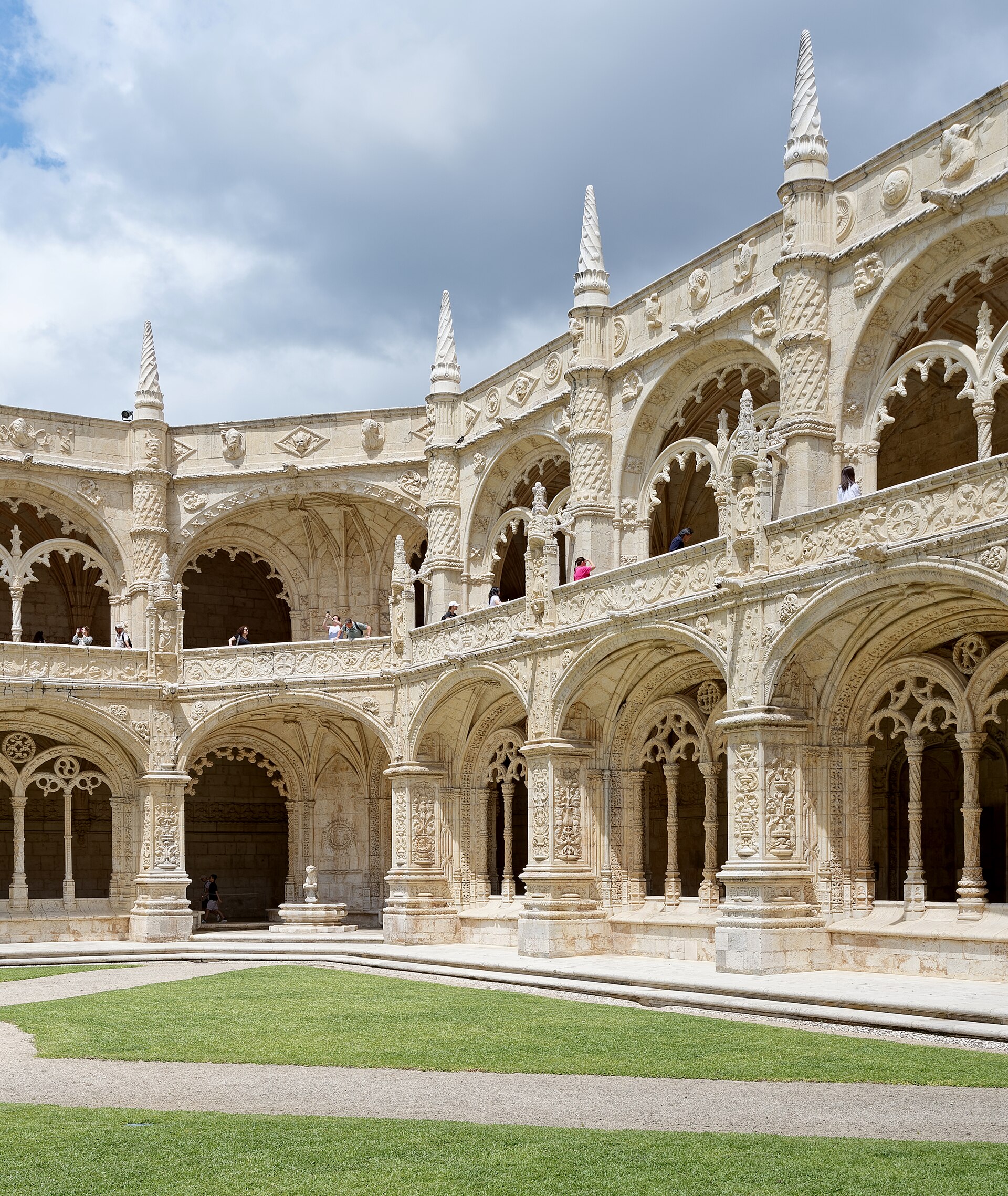 The cloister of the Jeronimos Monastery in Belem