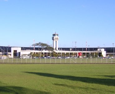 The terminal building at Jose Maria Cordova International Airport in Rionegro