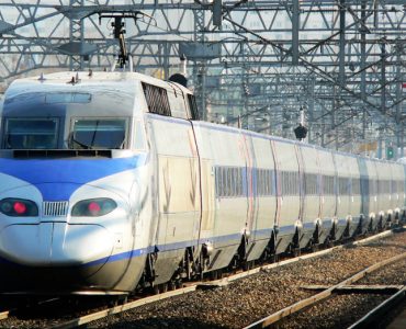 A KTX high-speed train of Korail