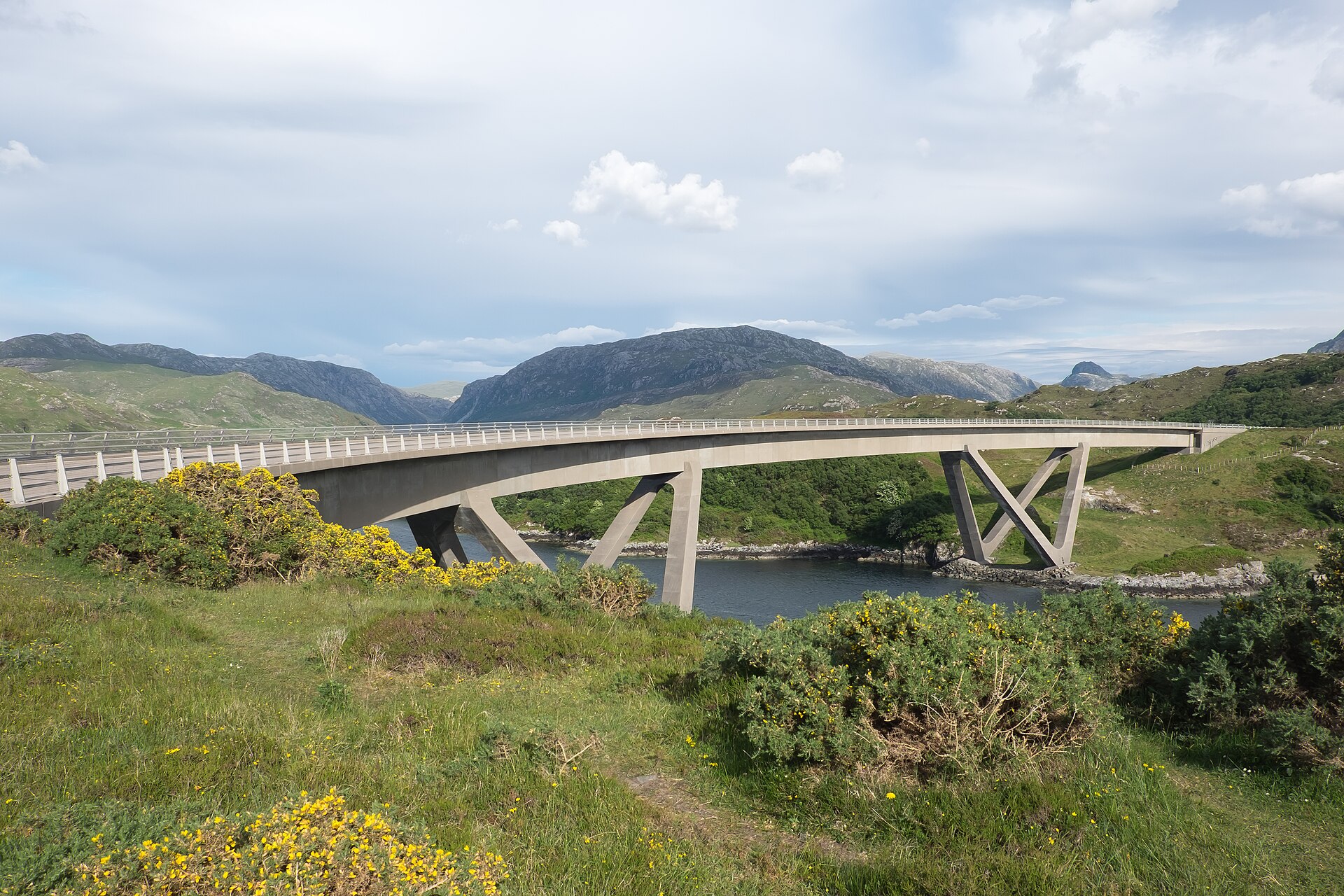 The Kylesku Bridge, one of the most photographed engineering moments on the route