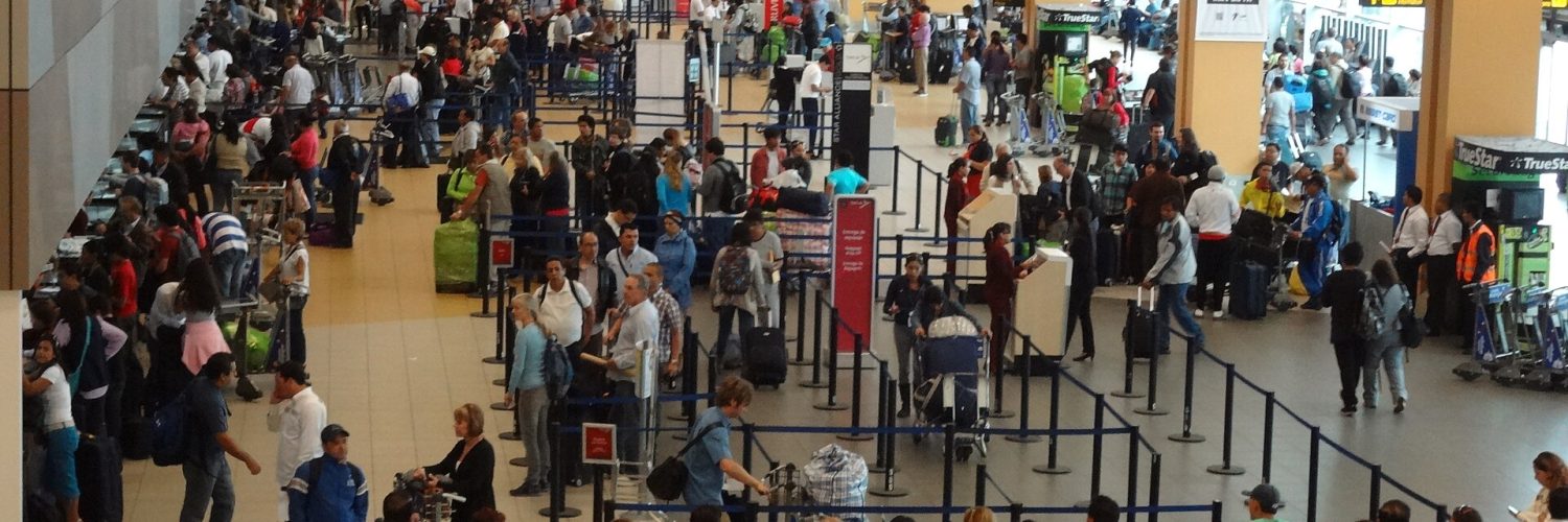 Passenger concourse at Jorge Chávez International Airport in Lima, the hub for domestic flights in Peru