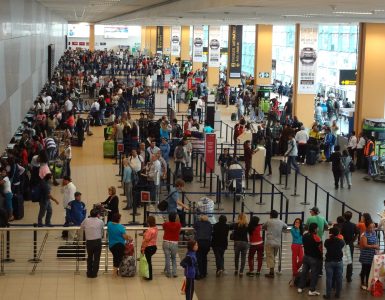 Passenger concourse at Jorge Chávez International Airport in Lima, the hub for domestic flights in Peru