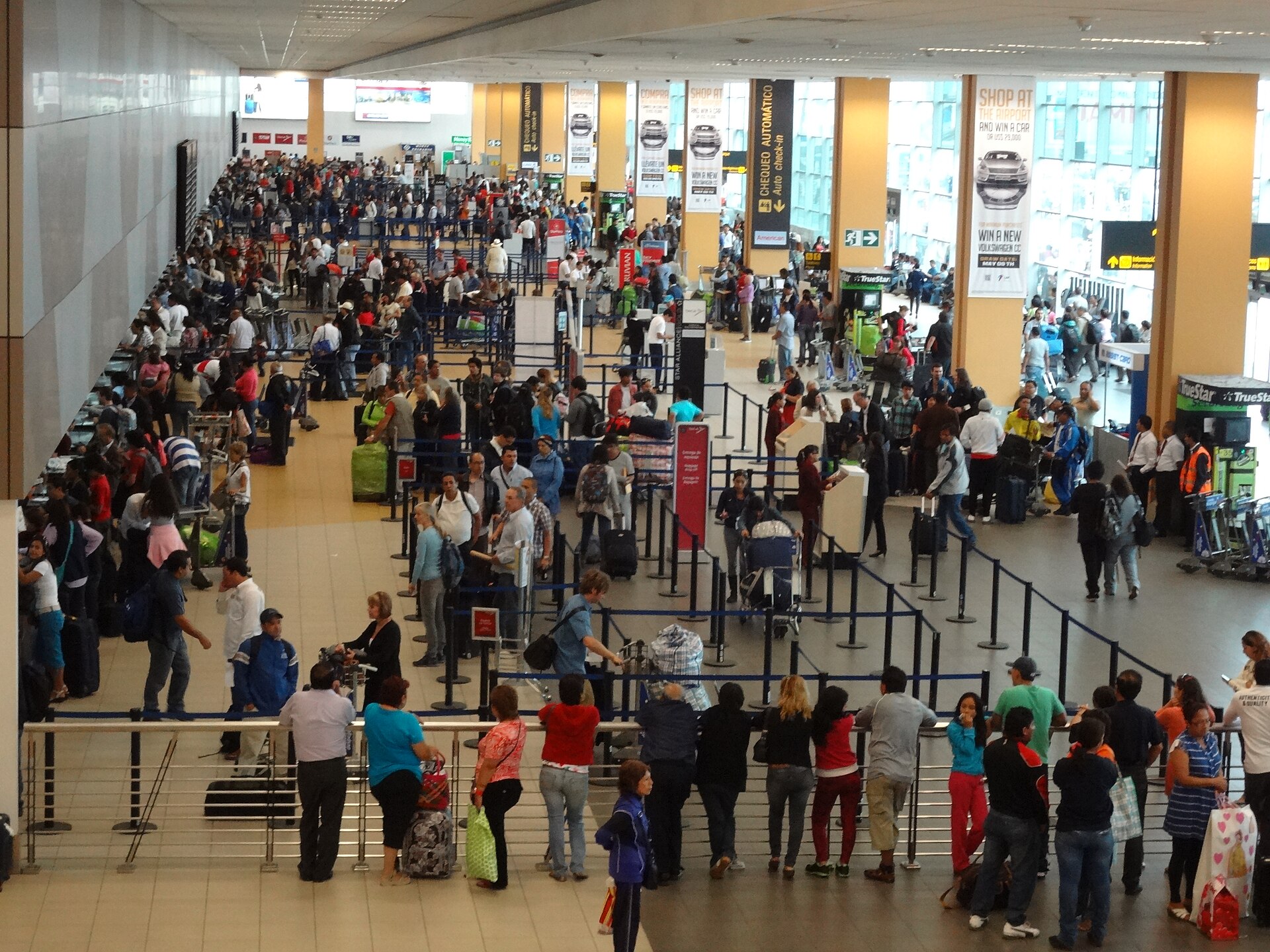 Passenger concourse at Jorge Chávez International Airport in Lima, the hub for domestic flights in Peru