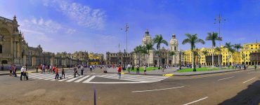 The Plaza de Armas in the historic centre of Lima, Peru