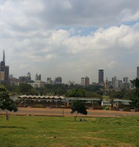 The skyline of central Nairobi