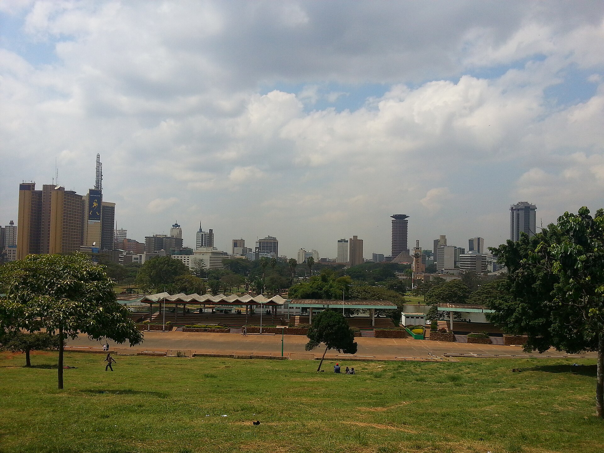 The skyline of central Nairobi