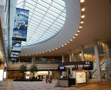 Departures concourse inside a terminal at Narita International Airport