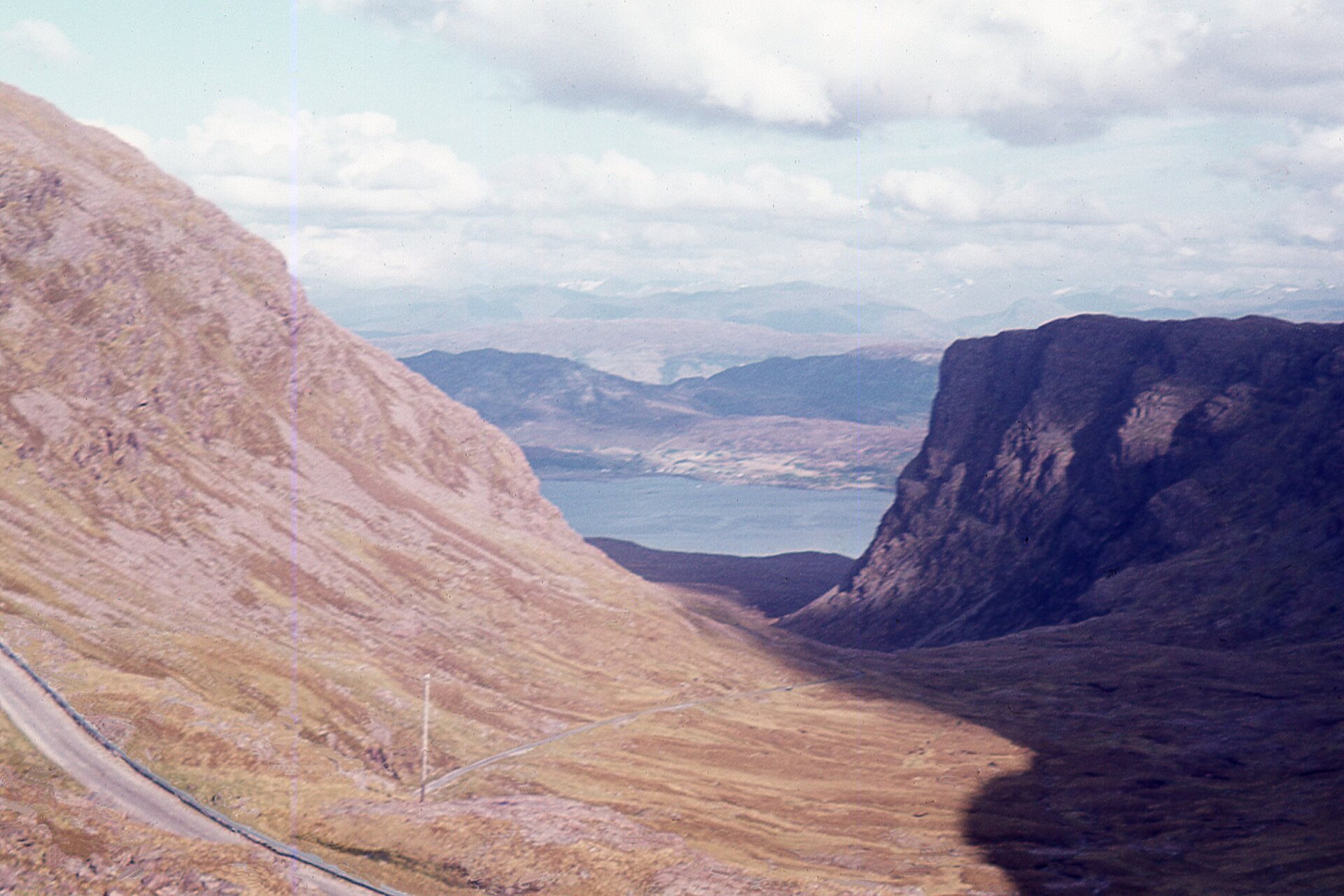 The single-track hairpins of the Bealach na Ba pass on the road to Applecross