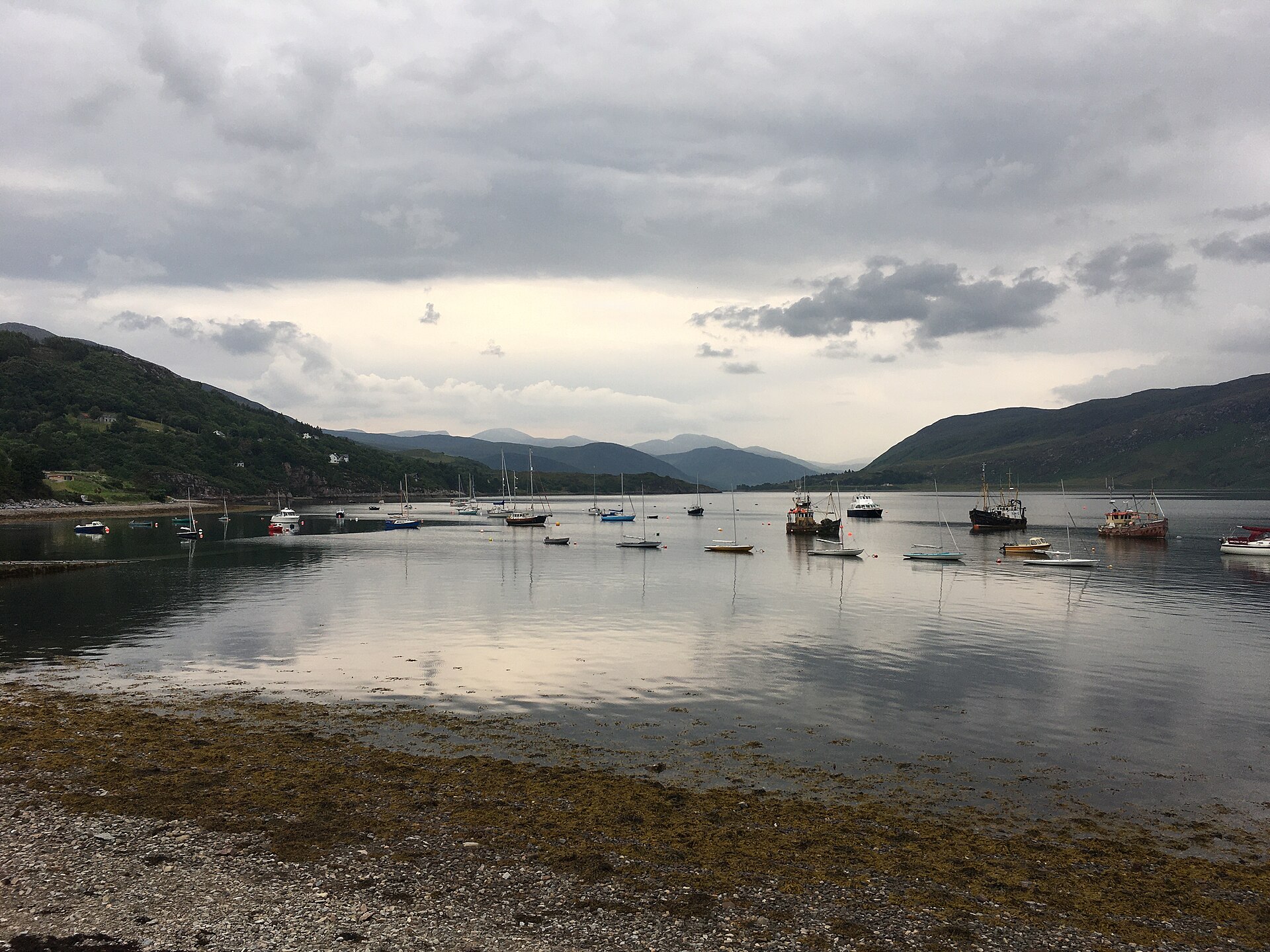 Ullapool on the shore of Loch Broom, the largest resupply point on the west coast of the NC500