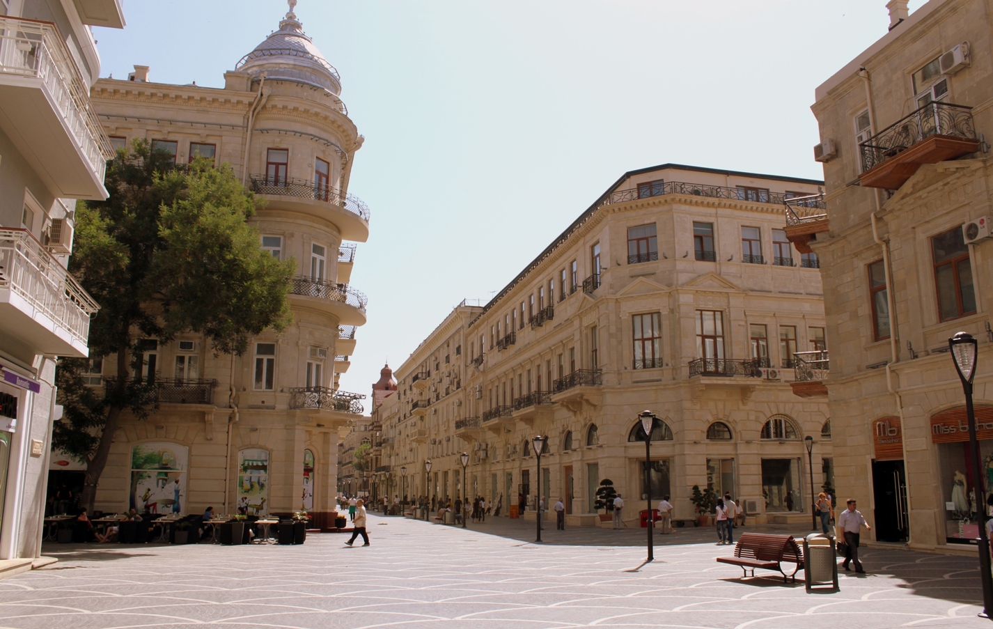 Pedestrianised Nizami Street in central Baku