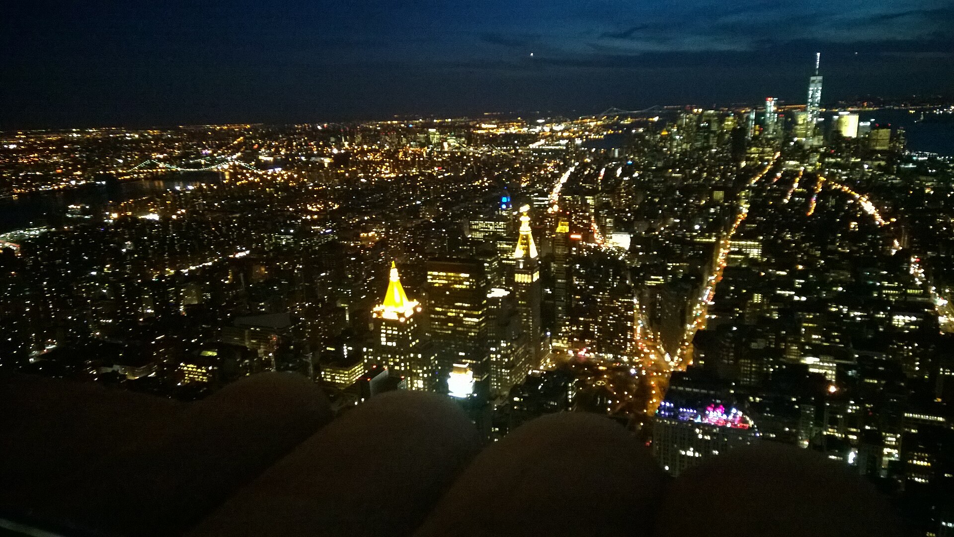 View over Manhattan from the Empire State Building observation deck