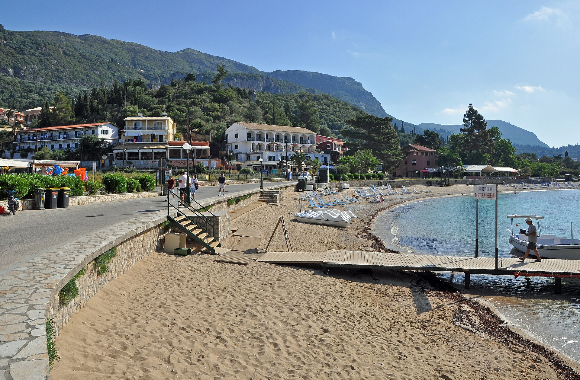 The cove and headland at Paleokastritsa on the west coast of Corfu