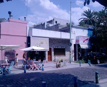 Low-rise buildings and leafy streets in Palermo Soho, Buenos Aires