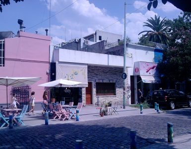 Low-rise buildings and leafy streets in Palermo Soho, Buenos Aires