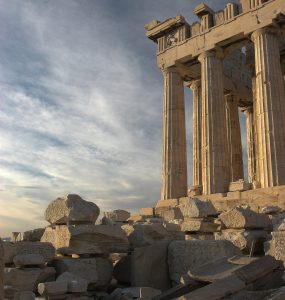 The Parthenon on the Acropolis of Athens seen from the south