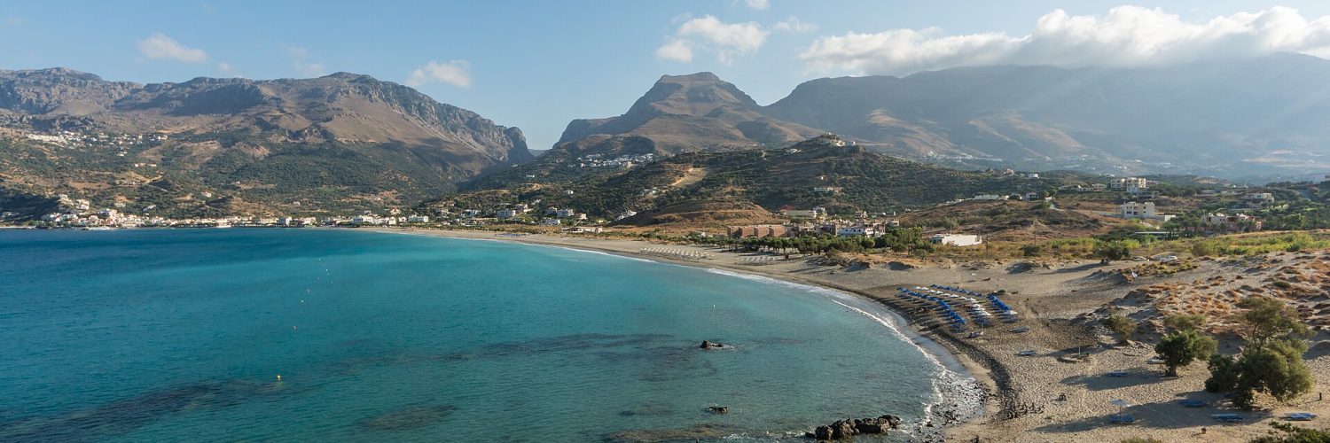 Plakias Beach on the south coast of Crete, Greece