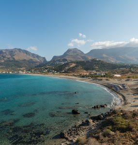 Plakias Beach on the south coast of Crete, Greece