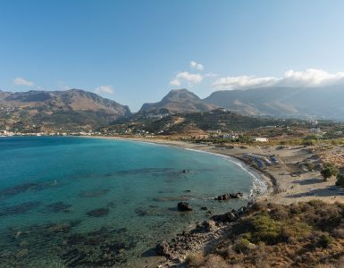 Plakias Beach on the south coast of Crete, Greece