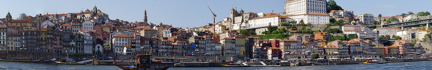 The colourful houses of the Ribeira waterfront in Porto